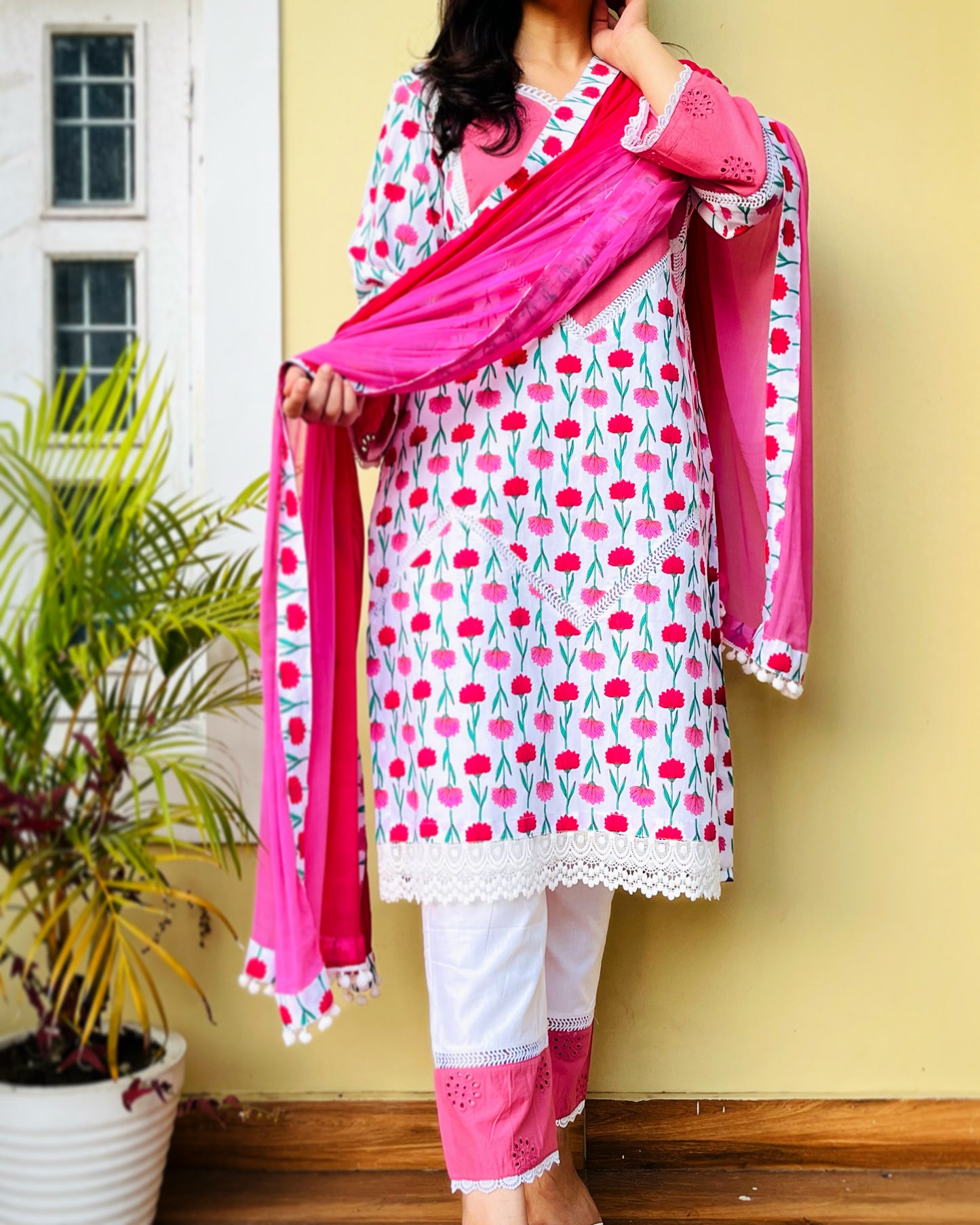 Lotus Print Suit Set