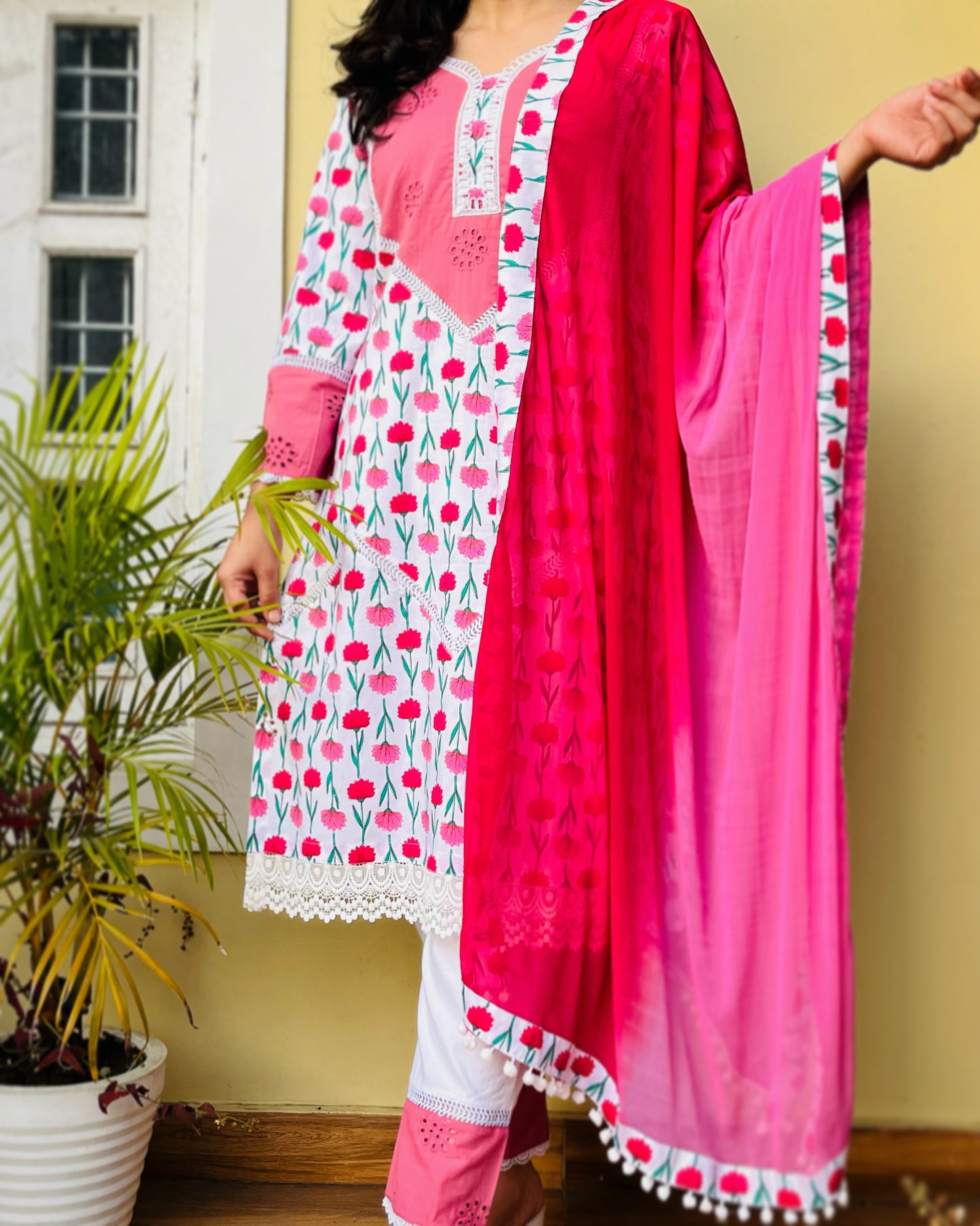 Lotus Print Suit Set