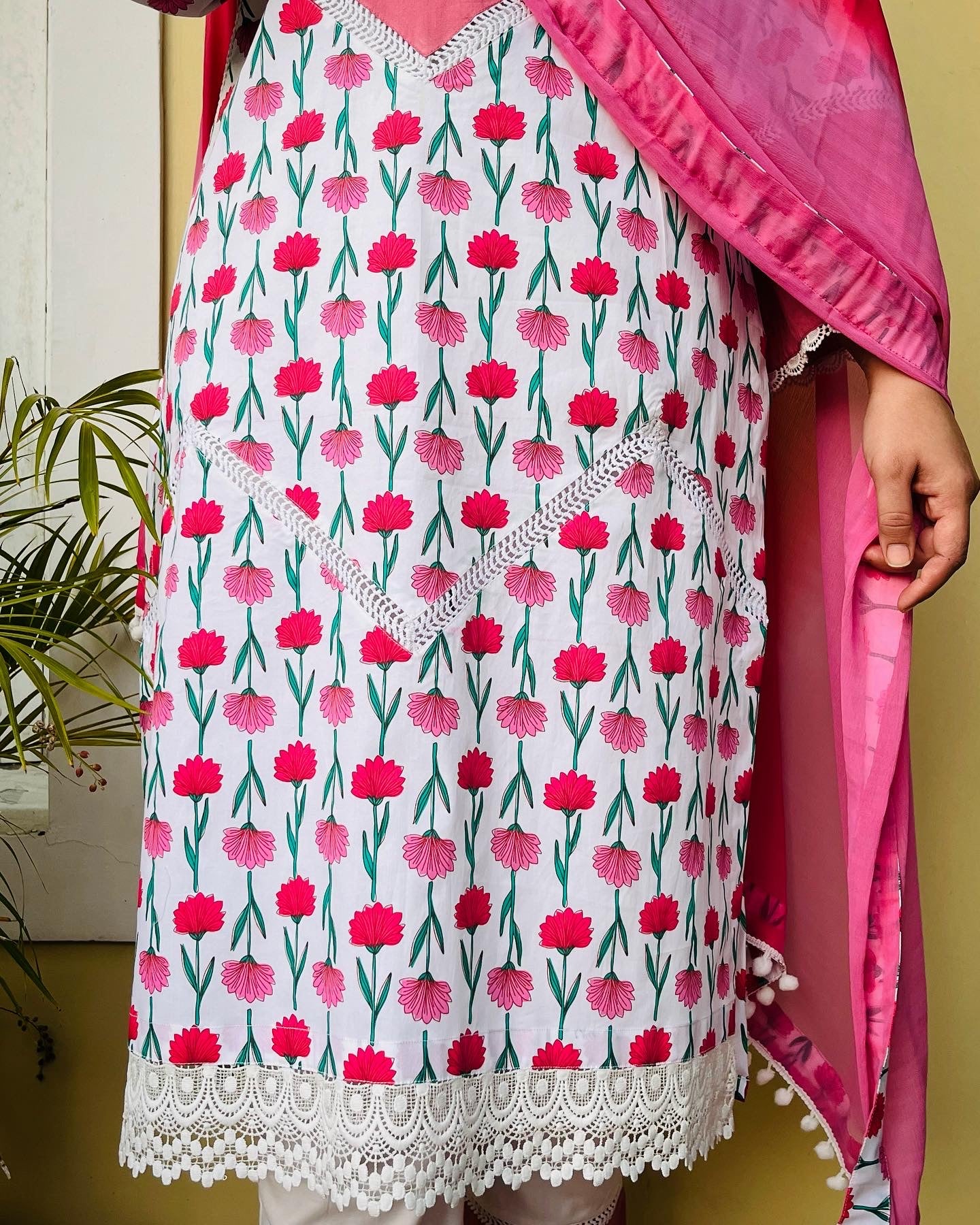 Lotus Print Suit Set