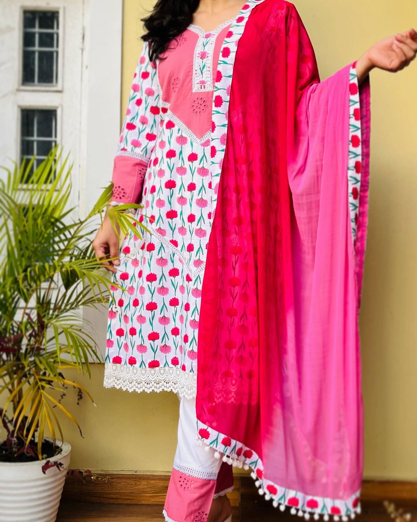 Lotus Print Suit Set