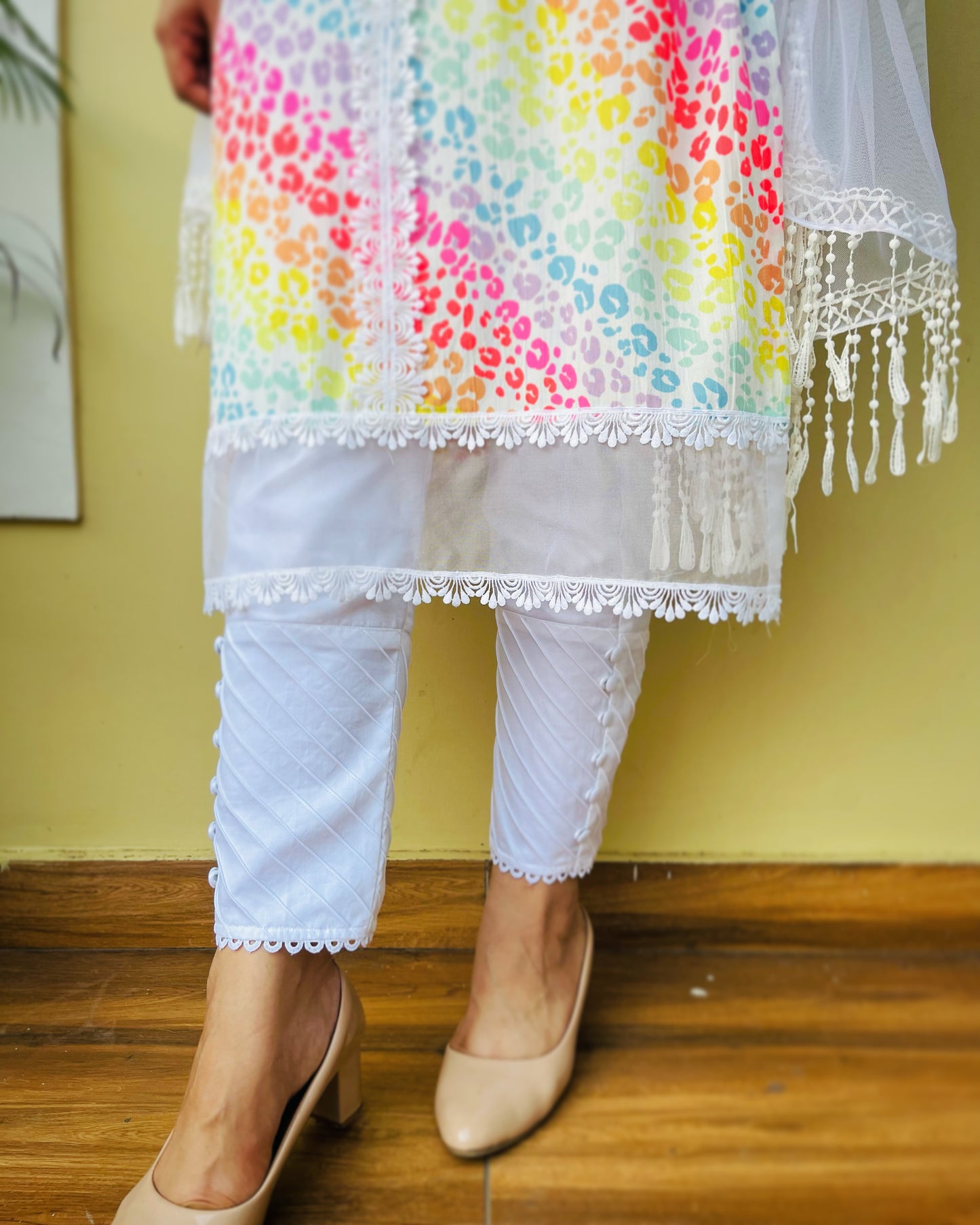Multi Color Stripes Suit Set