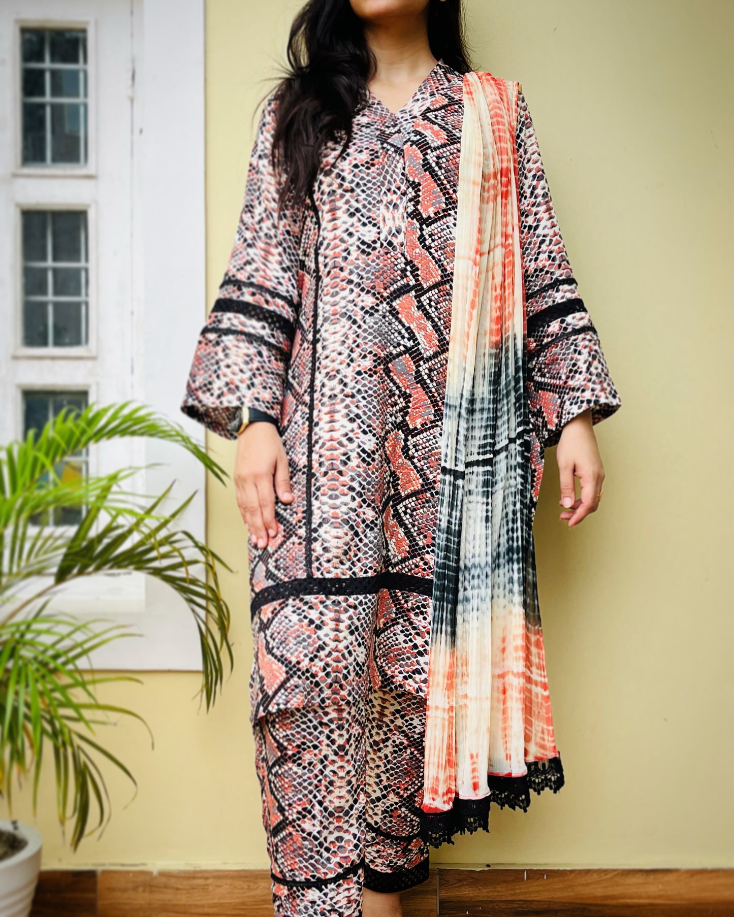 Snake Print Suit Set