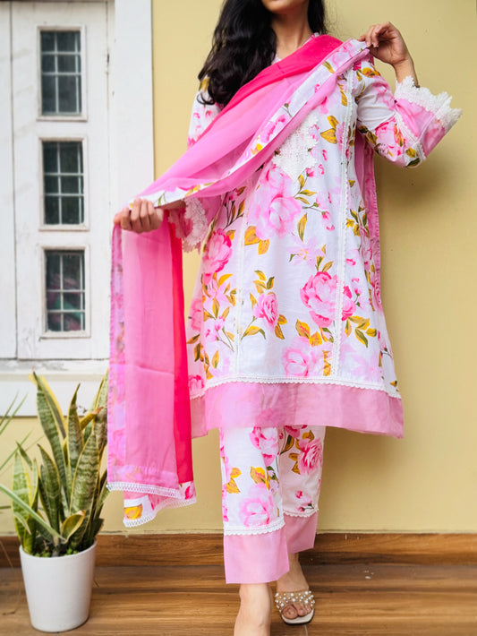 Emaya Pink Suit Set